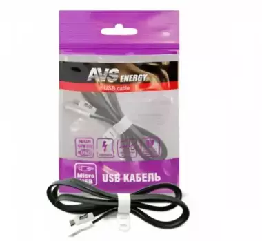 кабель! micro USB, 1м, плоский\ A78038S AVS