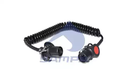 кабель спиральный! EBS 7/7 полюсов,пласт,с 2 штекерами\ 095.166 SAMPA