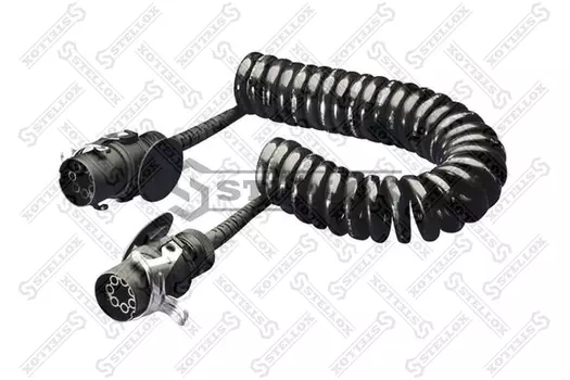 кабель спиральный! EBS 7/7 полюсов,пласт,с 2 штекерами 24V,L=4500max,ISO4091.6722.7638\ 88-01602-SX STELLOX