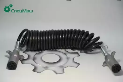 кабель спиральный!в сборе с розетками ПС-325, L=5.5 м\МАЗ 64221-3723022 СПЕЦМАШ