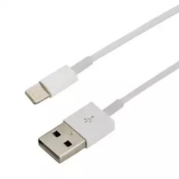 кабель! USB-A - Lightning для Apple, 2.4А, 1м, ПВХ, белый\ 18-1121 REXANT
