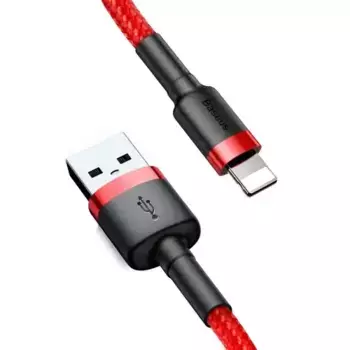 кабель USB! Lightning 2м 1.5A, красный+черный, оплётка\ CALKLF-C09 BASEUS