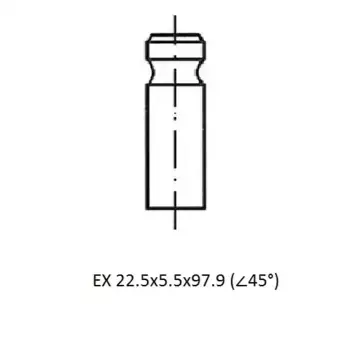 КЛАПАН ДВС EX NISSAN CUBE II, MICRA C+C III, MICRA III, NOTE 1.4 16V (CR14DE) 03- Z17521R ZIKMAR
