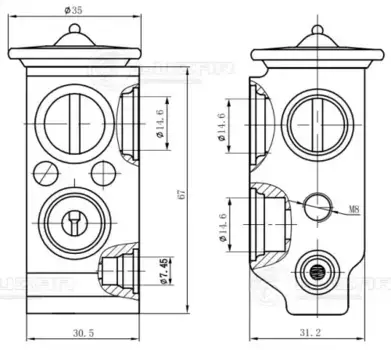 Клапан кондиционера LUZAR LTRV 0803