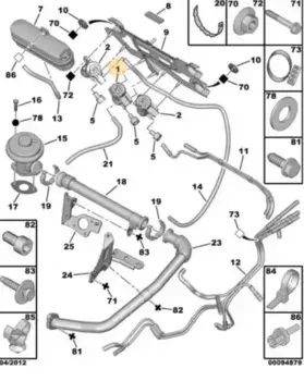 Клапан рециркуляции картерных газов PSA 1628 LQ
