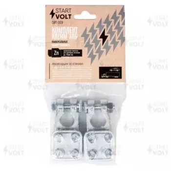 Клеммы АКБ аккумуляторные СТАРТВОЛЬТ SBT 019 (+/-) стандартные комплект