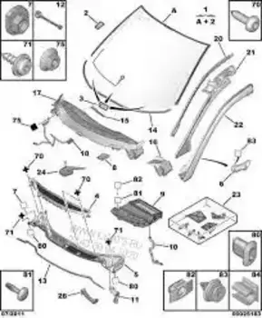 клипса!\ Citroen C2/C3/C4/C5/C8, Peugeot 206/207/406/407/607 7030 18 PSA