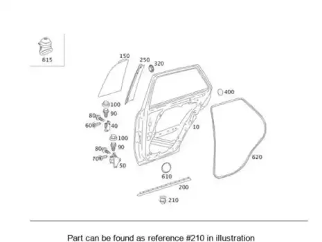 клипса крепежная уплотнителя!\ MB 012 988 31 78