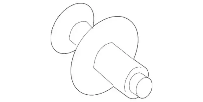 клипса крепления накладки радиатора!\ Mitsubishi Outlander 03-8 MR200300