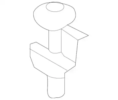 клипса крепления радиатора!\ MB W169 04-12 000 991 21 95