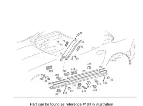 клипса накладки порога!\ MB W210/W208 95-02 002 988 39 81