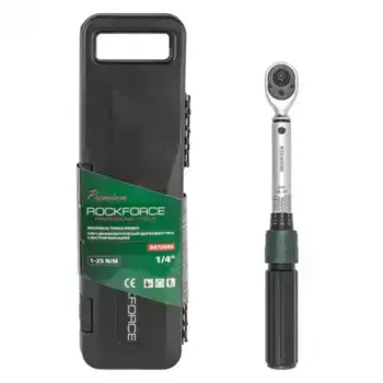 Ключ динамометрический RF-6472285 щелчкового типа с быстр.фикс. 'Premium' 1-25Нм,1/4',в пл ROCK FORCE