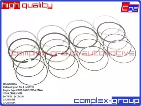 Кольца поршневые CGA 1RNG8001RA