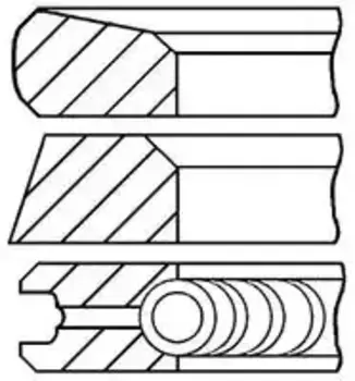 Кольца поршневые GOETZE 08-123721-00