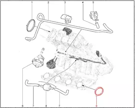 кольцо ресивера уплотнительное!\ Lada 21127, vesta, x-ray 21127100863800