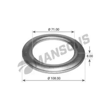 кольцо ступицы металл! шайба маслоотражат 71x108x8мм\ BPW ECO 8/9/10/12t 300006 MANSONS