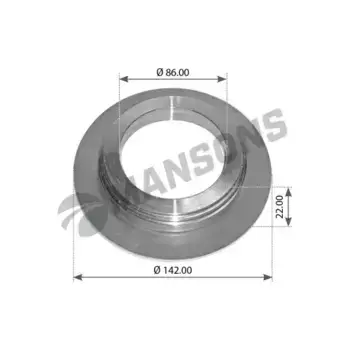 кольцо ступицы металл! шайба упорная d142xd86x22 \BPW H/R 6.5-9t 300539 MANSONS