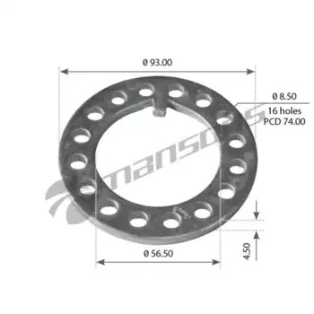 кольцо ступицы металл! стопорное D56,5xD93x8.5mm 16отв.\SAF 600.163 MANSONS