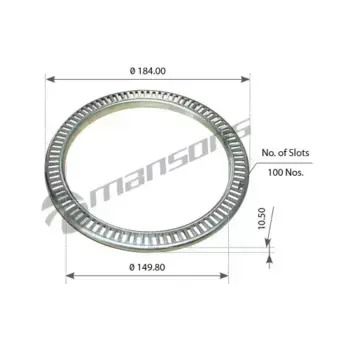 кольцо ступицы металл! зубчатое ABS \SAF 600.203 MANSONS