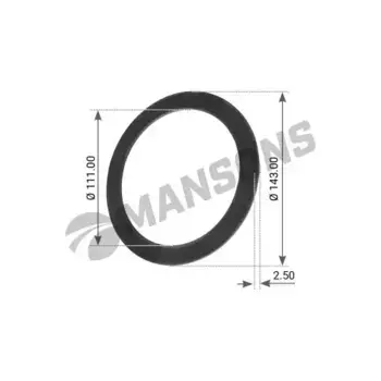 кольцо уплотнительное пласт.! 111x143x2.5 внутр.\ BPW, Kassbohrer 300134 MANSONS