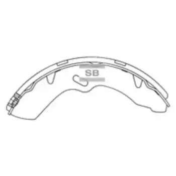 колодка барабанная пер./зад.!1шт.\ Hyundai Mighty/ County Bus <04