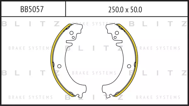 Тормозные колодки барабанные BLITZ BB5057