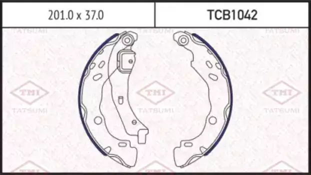 Тормозные колодки барабанные задняя ось TATSUMI TCB1042