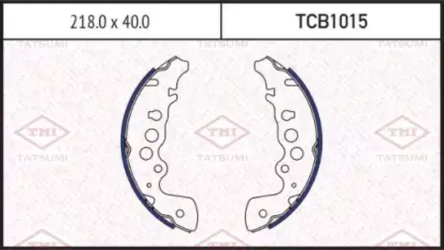 Тормозные колодки барабанные задняя ось TATSUMI TCB1015
