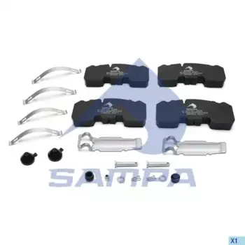 Тормозные колодки дисковые SAMPA 093.851-01