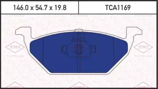 Тормозные колодки дисковые TATSUMI TCA1169