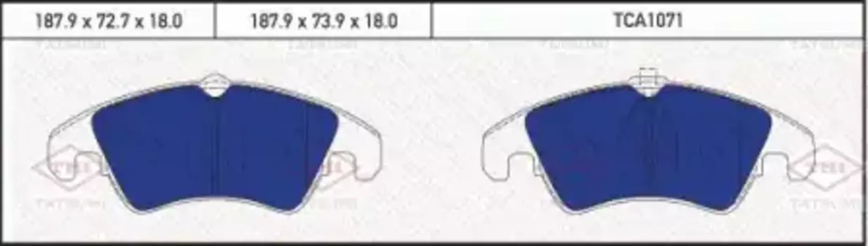 Тормозные колодки дисковые TATSUMI TCA1071