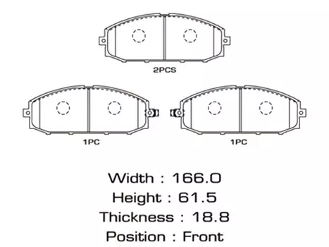 Тормозные колодки дисковые MASUMA MS-2413