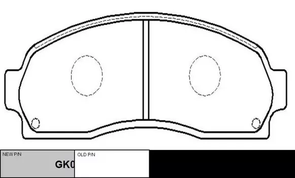 Тормозные колодки дисковые CTR GK0152