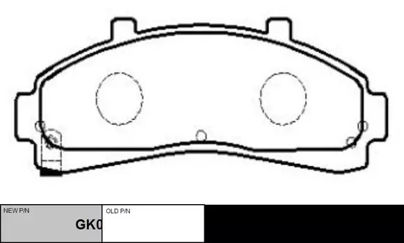 Тормозные колодки дисковые CTR GK0150