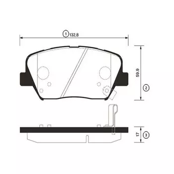 Тормозные колодки дисковые CTR GK0556