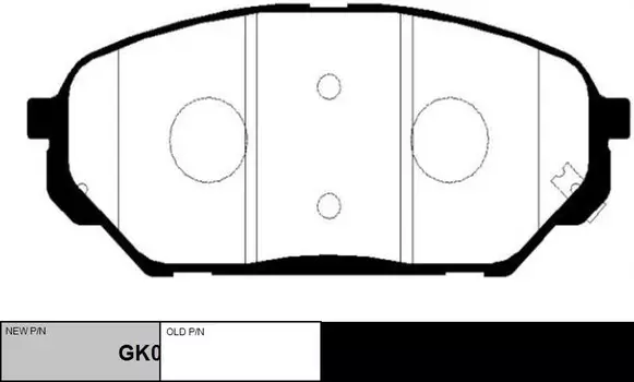 Тормозные колодки дисковые CTR GK0493