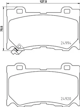 колодки дисковые передние!\ Infiniti FX35/FX50/G37 08>