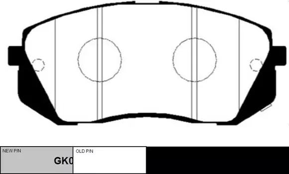 Тормозные колодки дисковые CTR GK0547