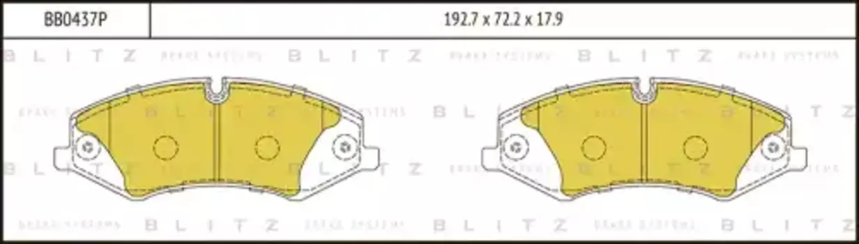 Тормозные колодки дисковые BLITZ BB0437P