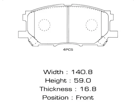 колодки дисковые передние!\ Lexus RX300 all 03>