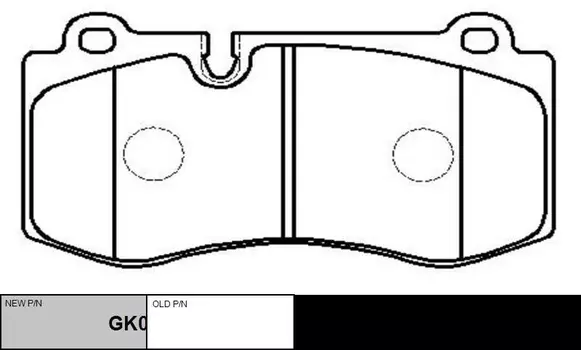 Тормозные колодки дисковые CTR GK0076