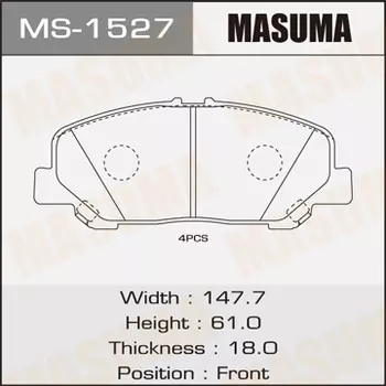 Тормозные колодки дисковые MASUMA MS-1527