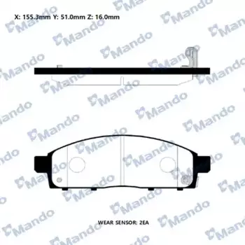 Тормозные колодки дисковые MANDO MPM05