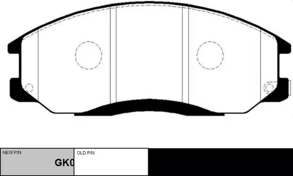 Тормозные колодки дисковые CTR GK0468