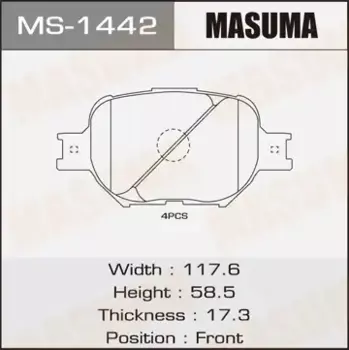 Тормозные колодки дисковые MASUMA MS-1442
