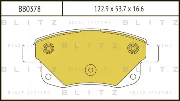 Тормозные колодки дисковые BLITZ BB0378