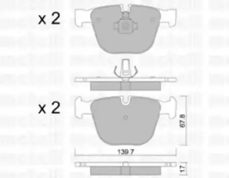 Тормозные колодки дисковые задняя ось METELLI 22-0773-0