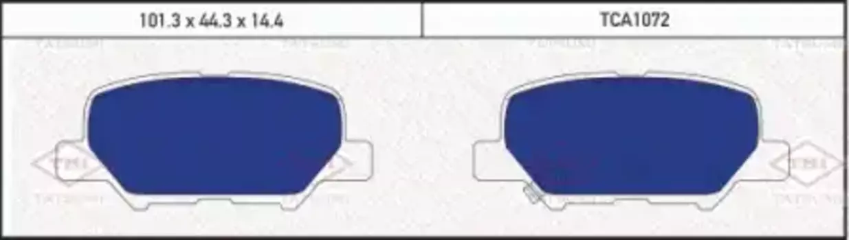 Тормозные колодки дисковые TATSUMI TCA1072
