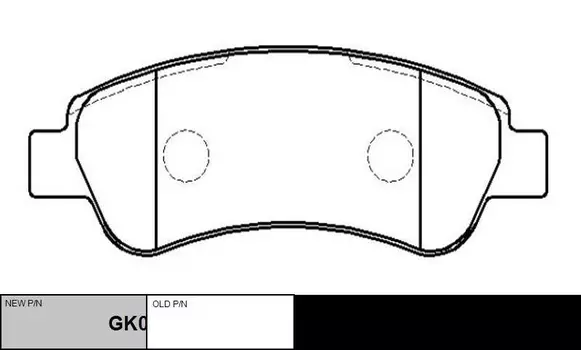 Тормозные колодки дисковые CTR GK0907
