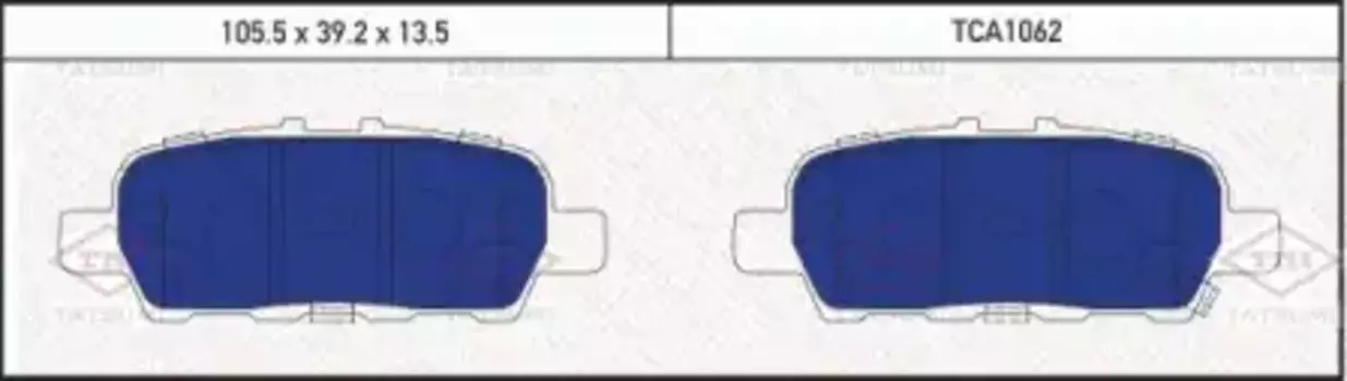 Тормозные колодки дисковые TATSUMI TCA1062
